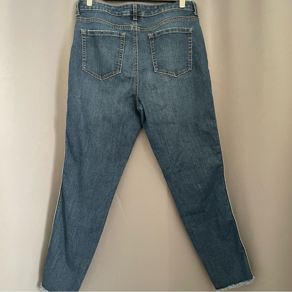 Style & Co Slim Ankle Jeans side Striped Skinny Size 8 High rise - Picture 4 of 8